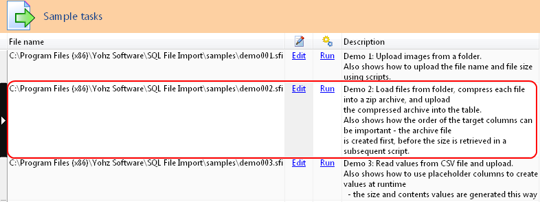 Package creation status.