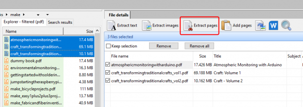 Extracting pages from PDF files to individual files using Easy PDF ...