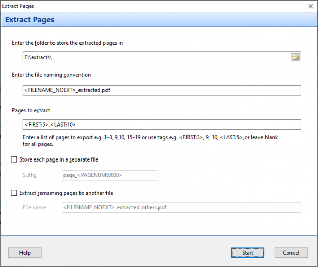 Extracting pages from PDF files to individual files using Easy PDF ...