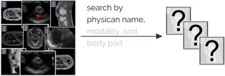 thousands of  search by physican name, modality, and body part