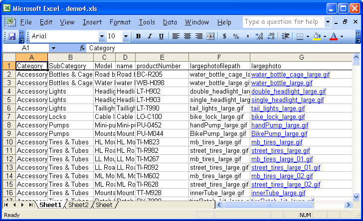 SQL Spreadsheets online help - Image and file options