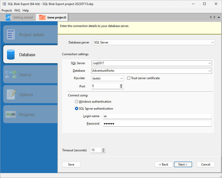 SQL Blob Export - Product Details